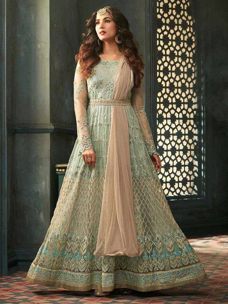 Платье анаркали пастельных оттенков