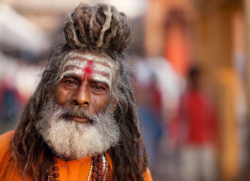 Святой в ашраме Индии