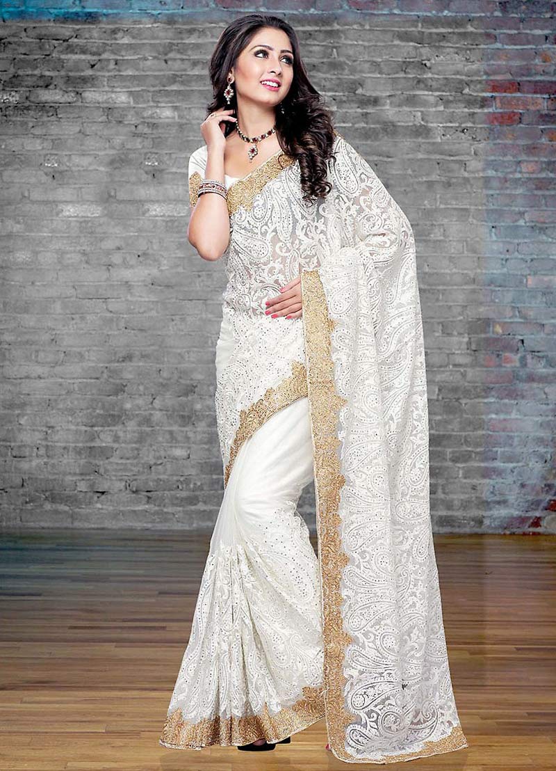 Одежда индийской невесты — белое сари