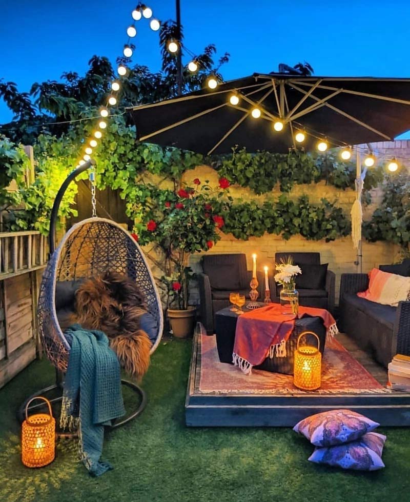 Оформление террасы в стиле бохо