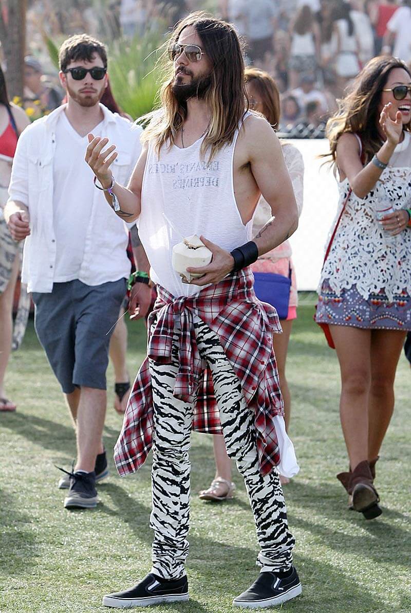 Бохо образ Джареда Лето на фестивале Коачелла