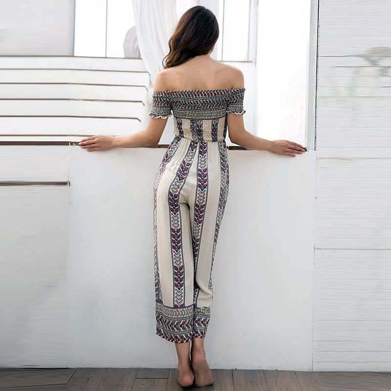 Брючный летний бохо комбинезон для женщин