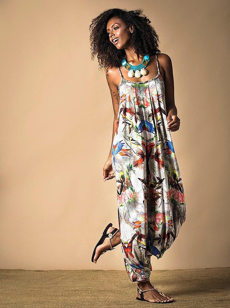 Летний бохо комбинезон женский