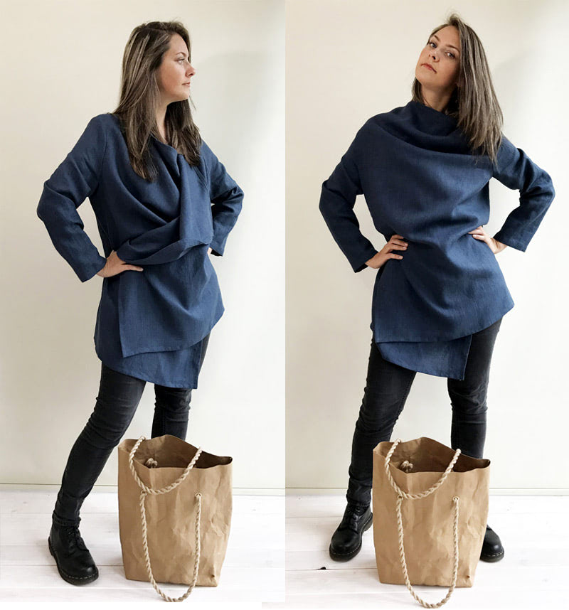 Бохо стиль, кардиган льняной