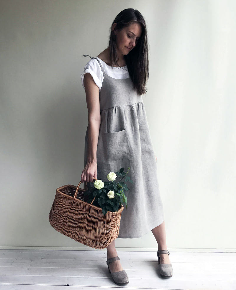 лен, сарафан бохо