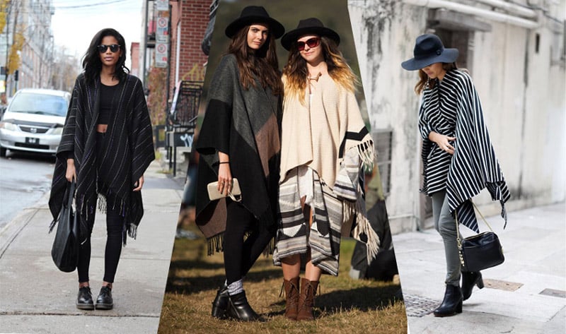 Пончо в стиле бохо