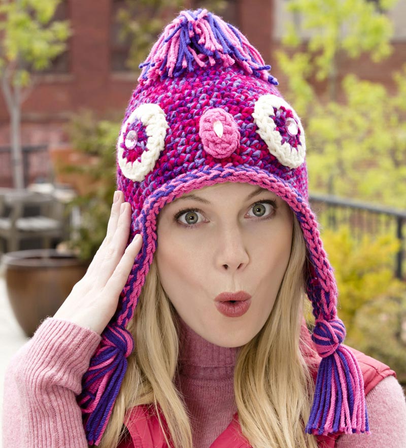 Вязаная бохо шапка