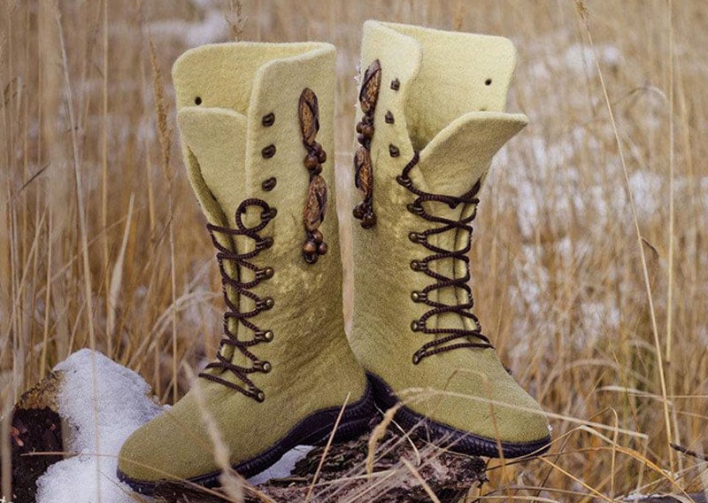 Валенки в стиле бохо