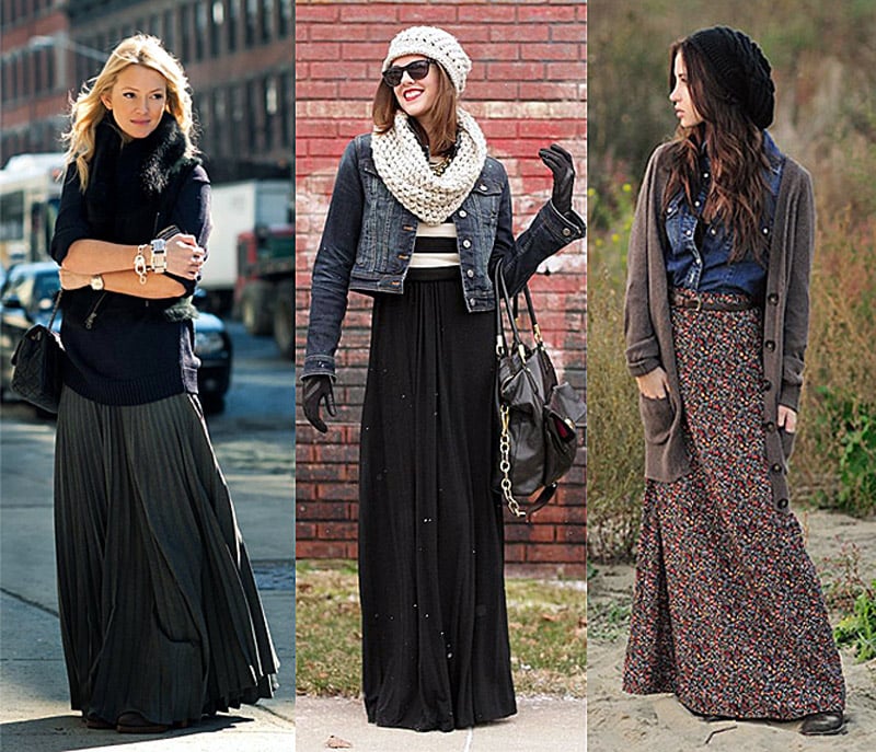 Юбки в стиле бохо осень