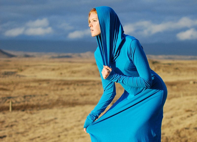 Трикотажное платье бохо