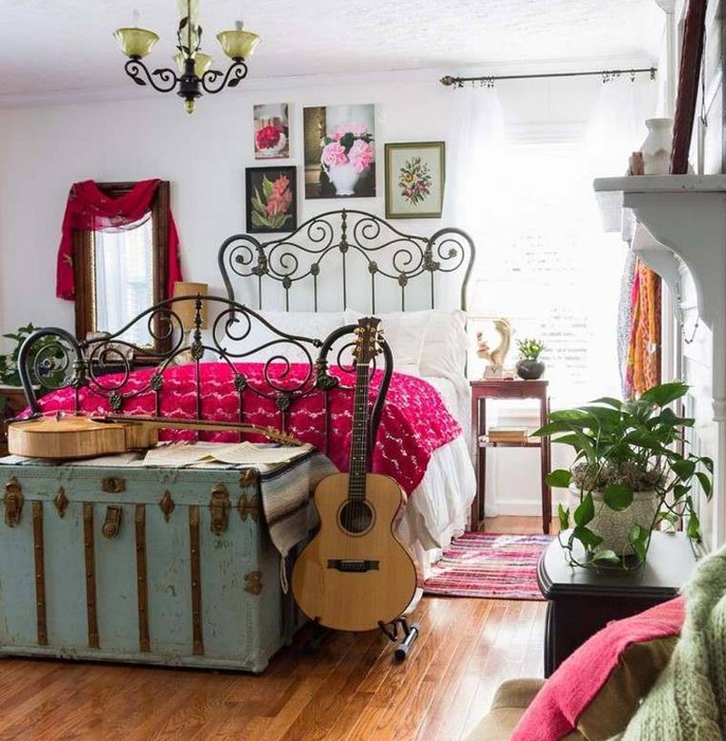 Спальня в стиле бохо-шик