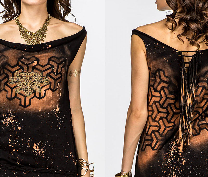 Шикарная бохо майка из трикотажа