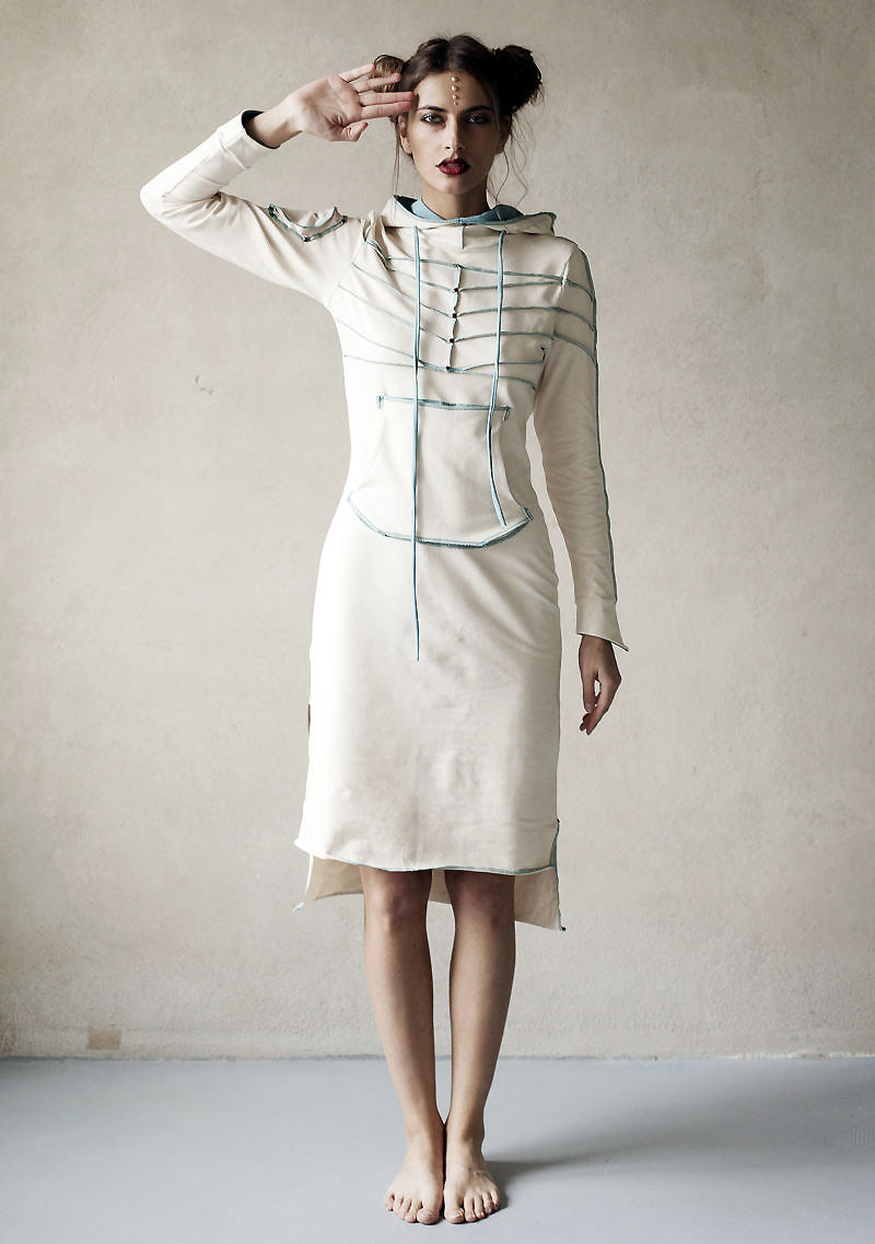 Трикотажное бохо платье