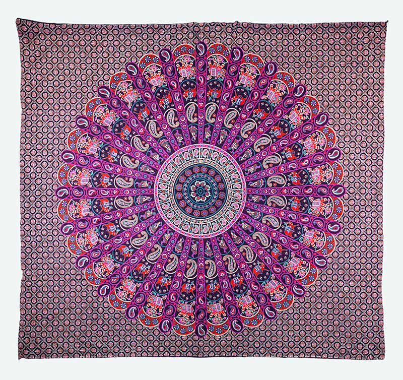 Декоративное покрывало мандала из Индии