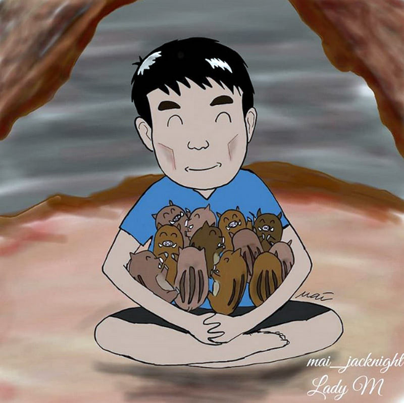 Рисунок пропавших детей и тренера