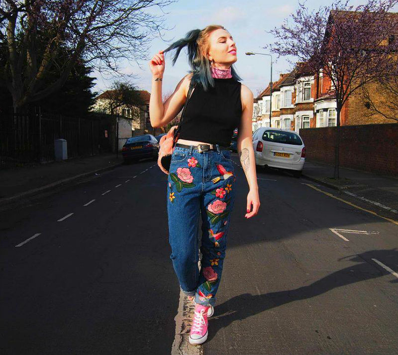 Модные джинсы хендмейд