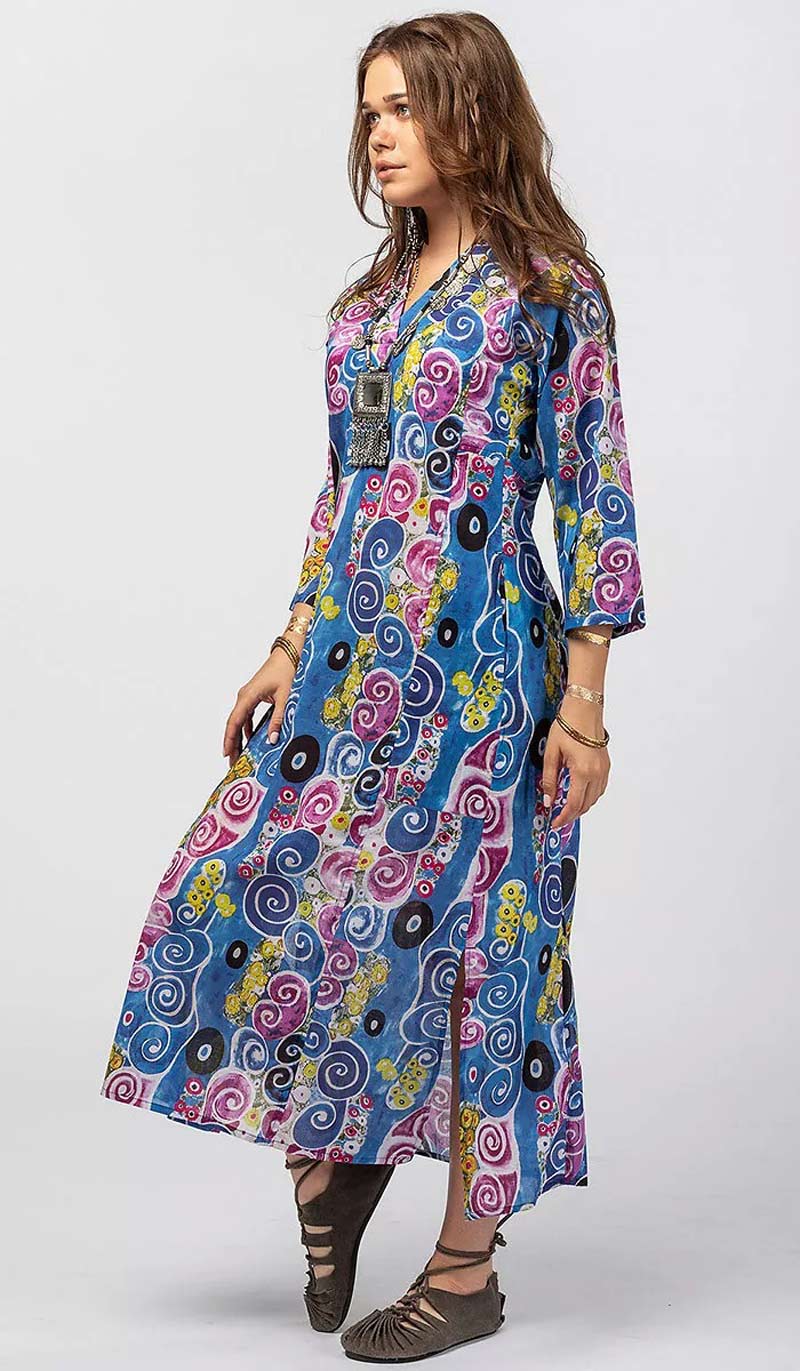 Хлопковые платья длинные