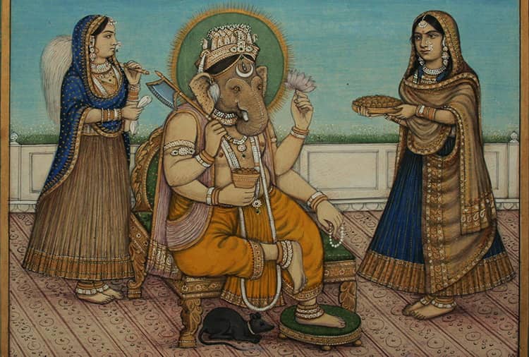 Ганеша принимает сладости