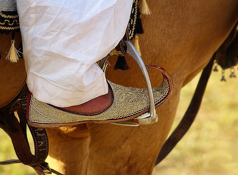 Индийская обувь с загнутым носом