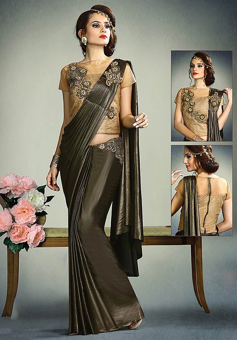 Дизайнерское индийское сари