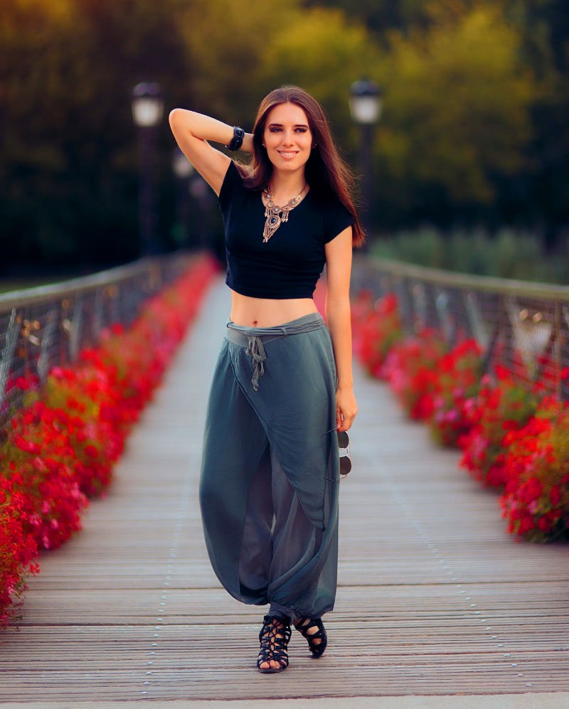 Шаровары однотонные