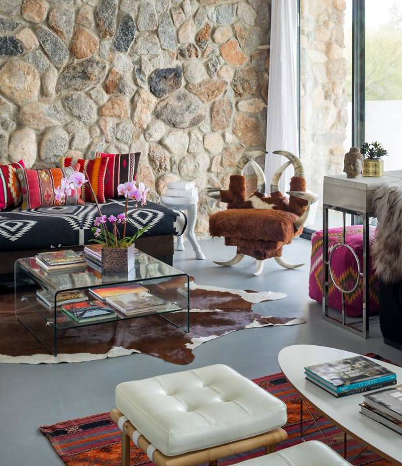 Интерьер в стиле хиппи — смешивание текстур