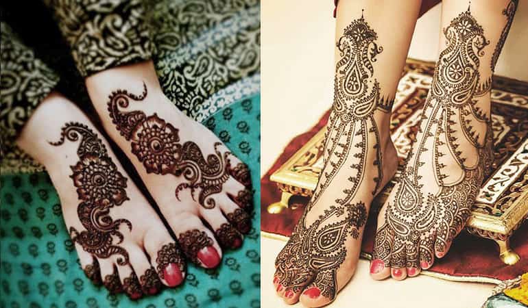 Рисунки хной на ногах