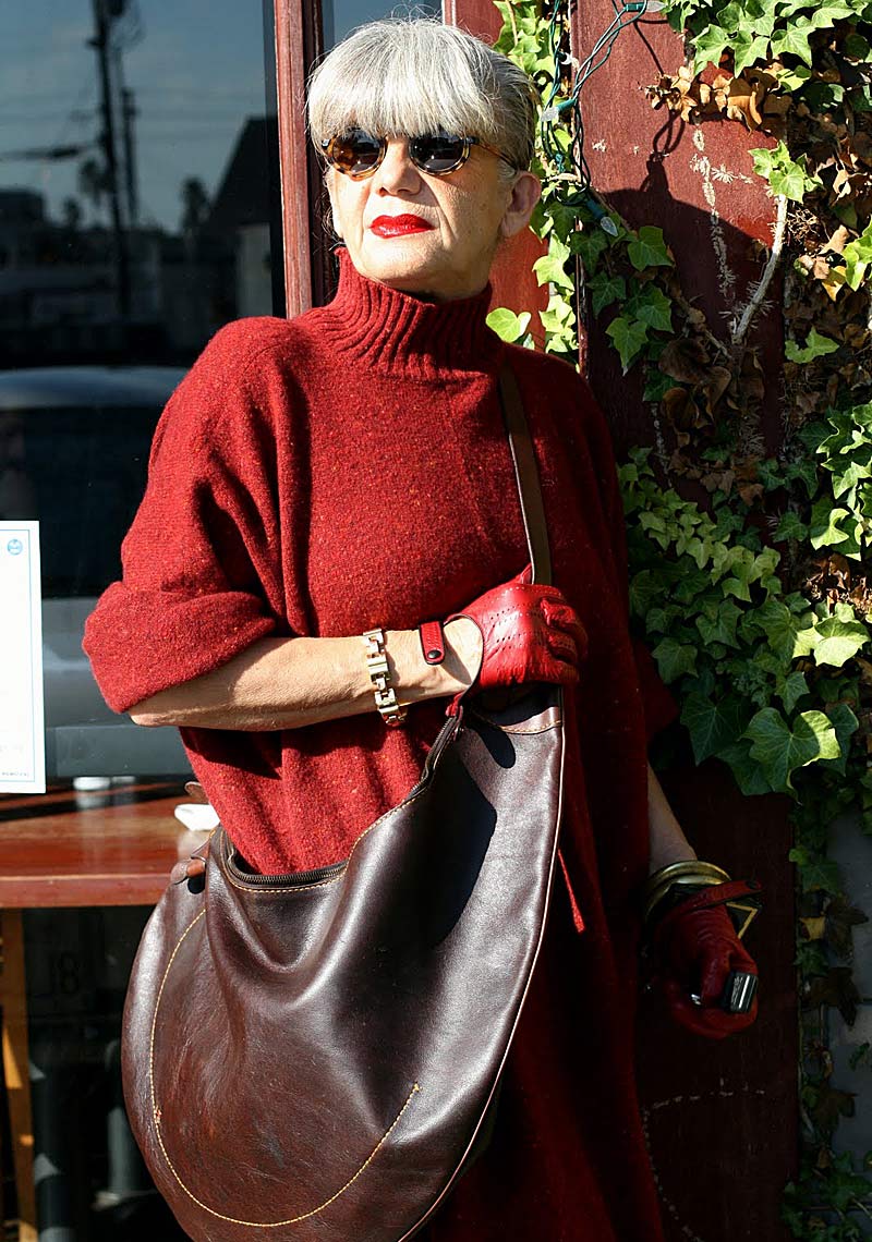 Модная дама с сумкой