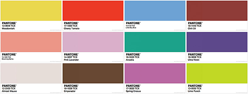 Палитра модных цветов 2018