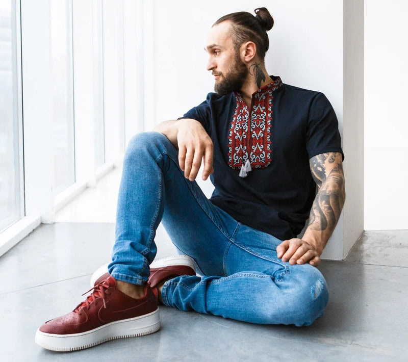 Мужские футболки этнический стиль