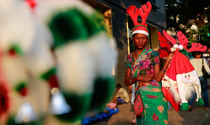 Улицы Индии в канун проазднования Нового года