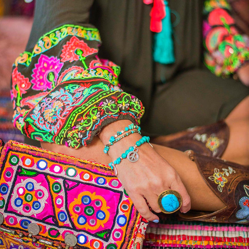 Вышивка на бохо юбках