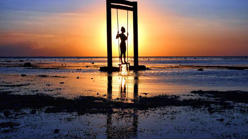 Отдых на Бали на закате