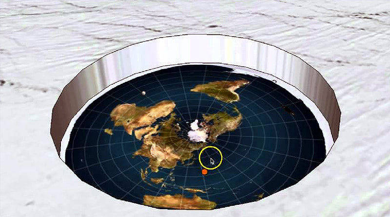 Вид плоской Земли