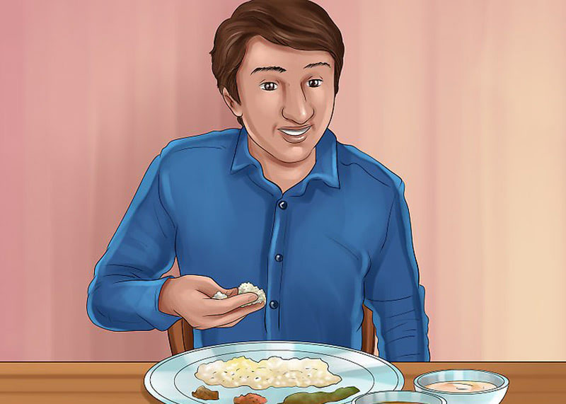 Как есть индийскую еду руками правильно