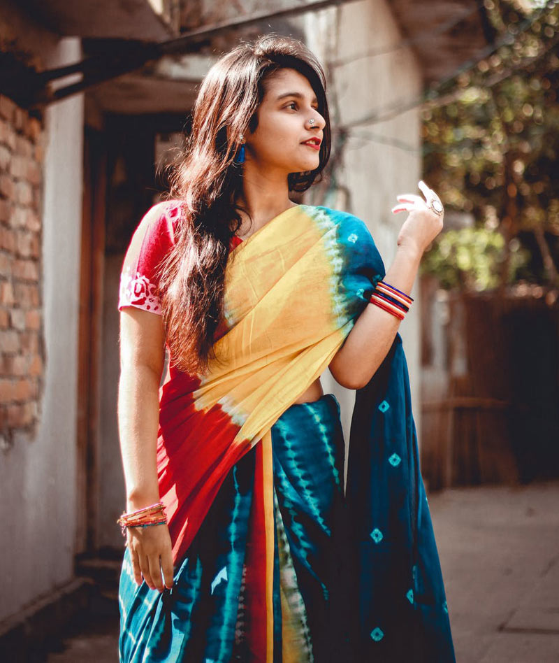 Индийские сари из натуральных тканей