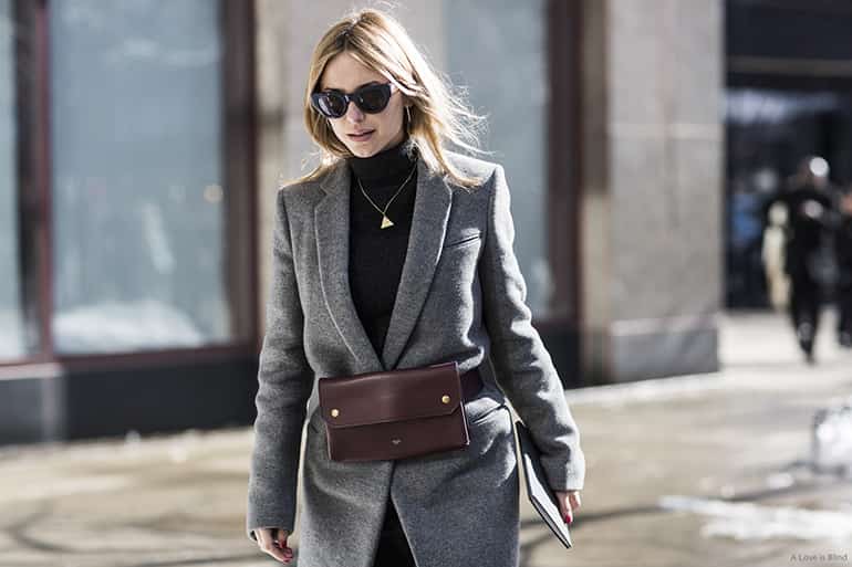 Кожаная сумка на пояс