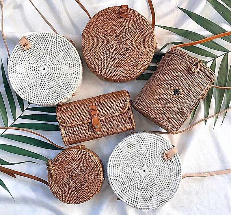 Плетеные сумки бохо