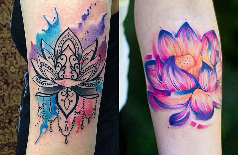 Индийская татуировка лотос