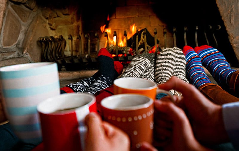 Теплые посиделки у камина в бохо стиле