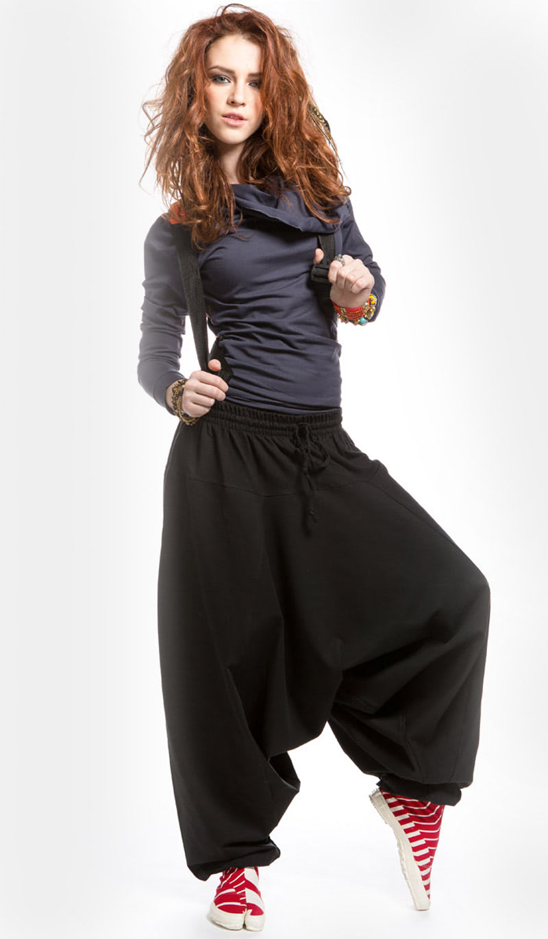 Черные теплые штаны алладины