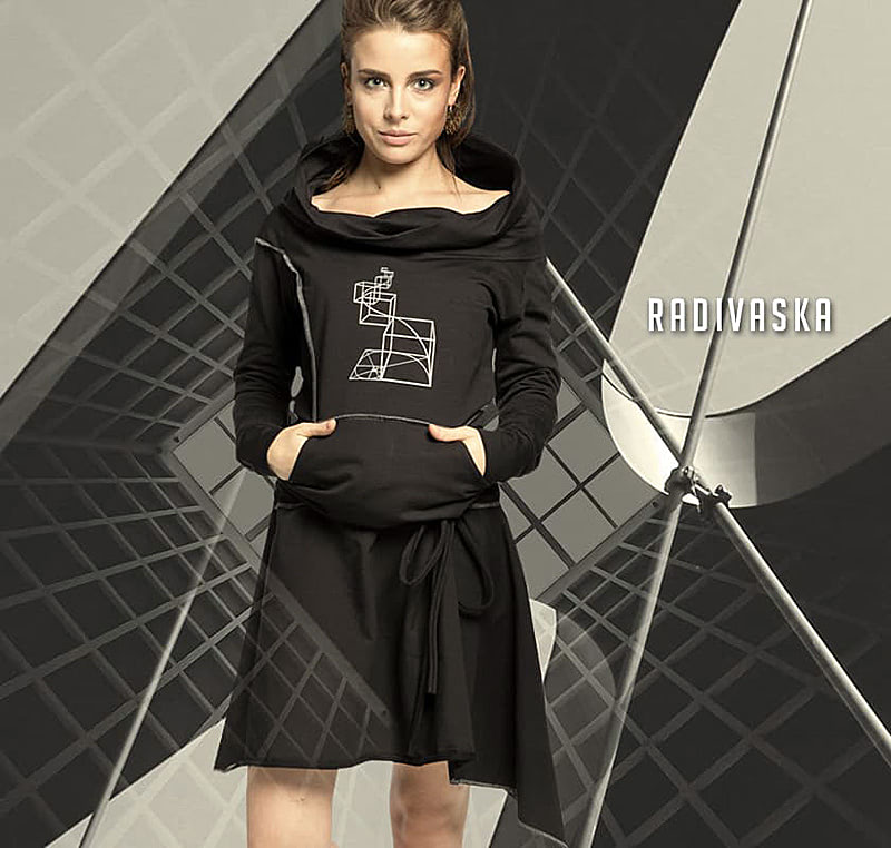 Теплое платье бохо с длинным рукавом