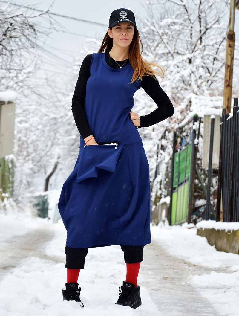 Теплый сарафанна зиму