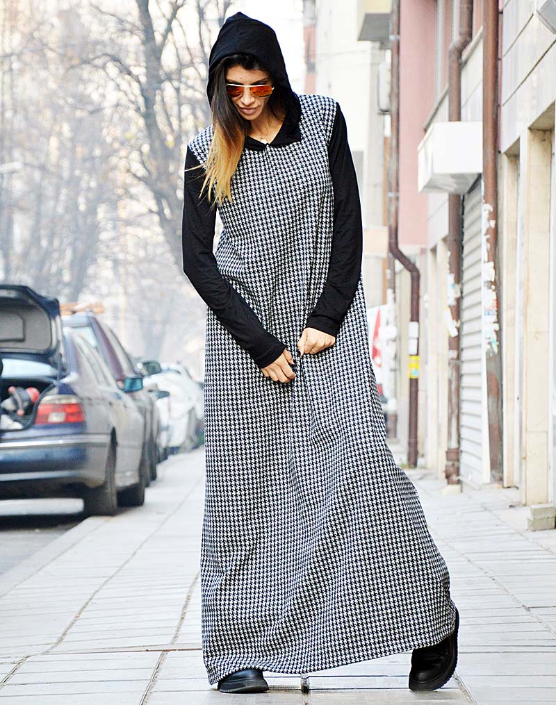 Теплый длинный сарафан