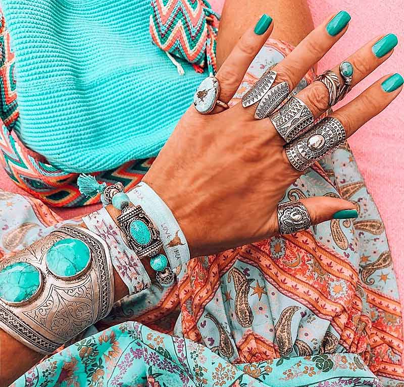 Этнические украшения с бирюзой