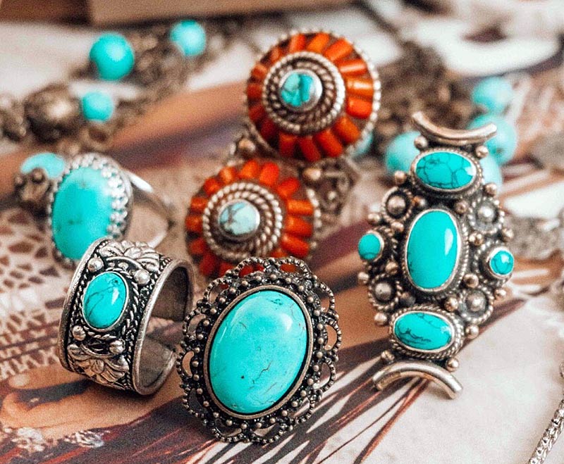 Этнические украшения с бирюзой
