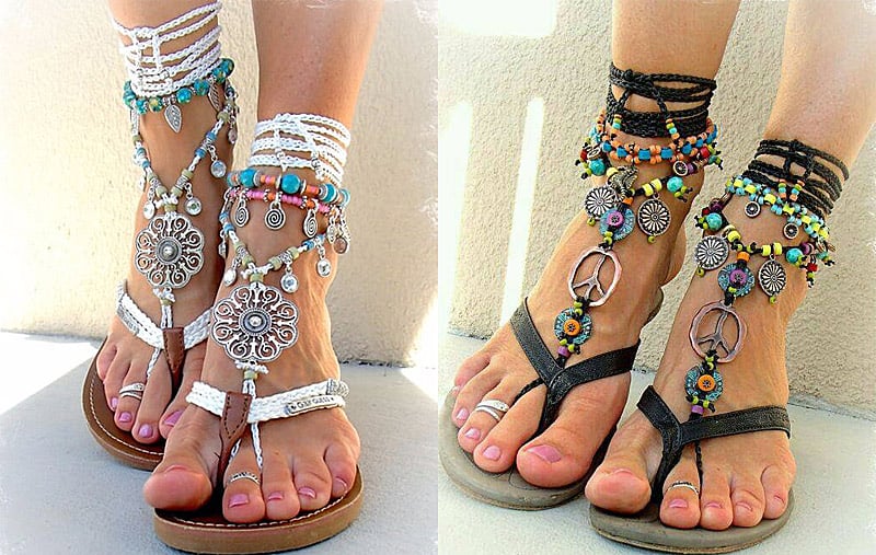 Обувь в стиле хиппи