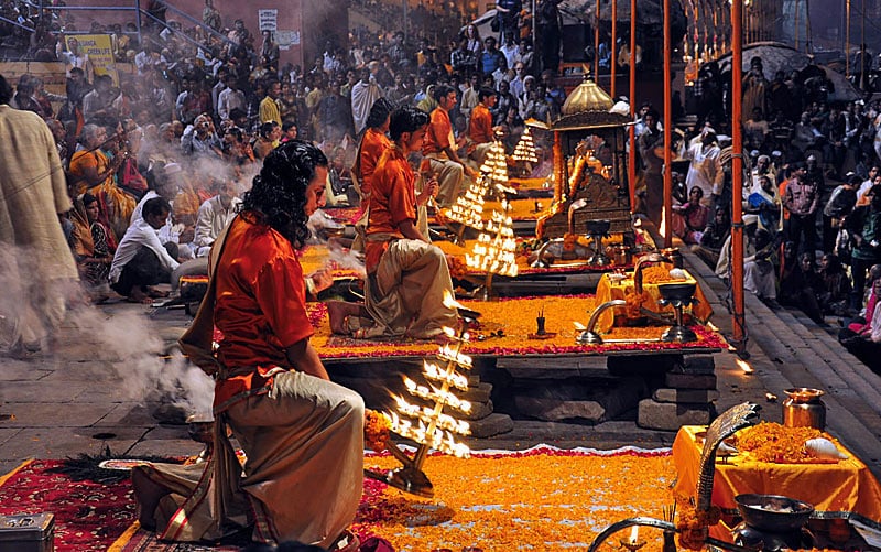 Церемония в храме Варанаси