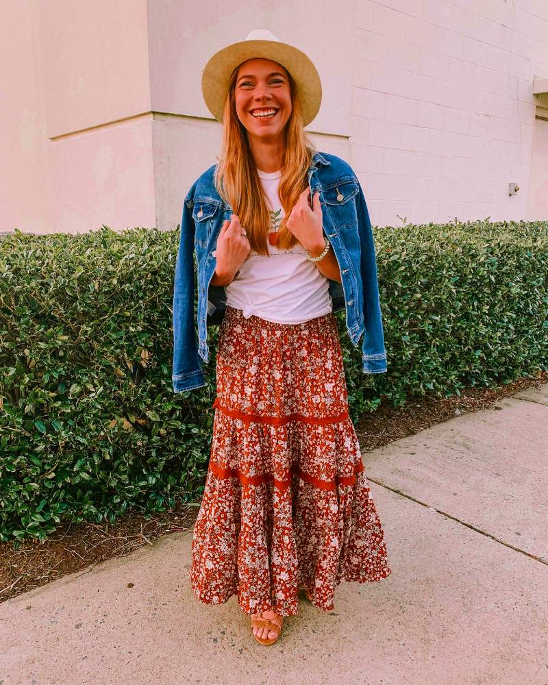 Юбки бохо весна 2021