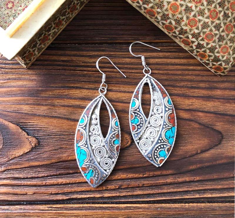 Восточные серьги бижутерия